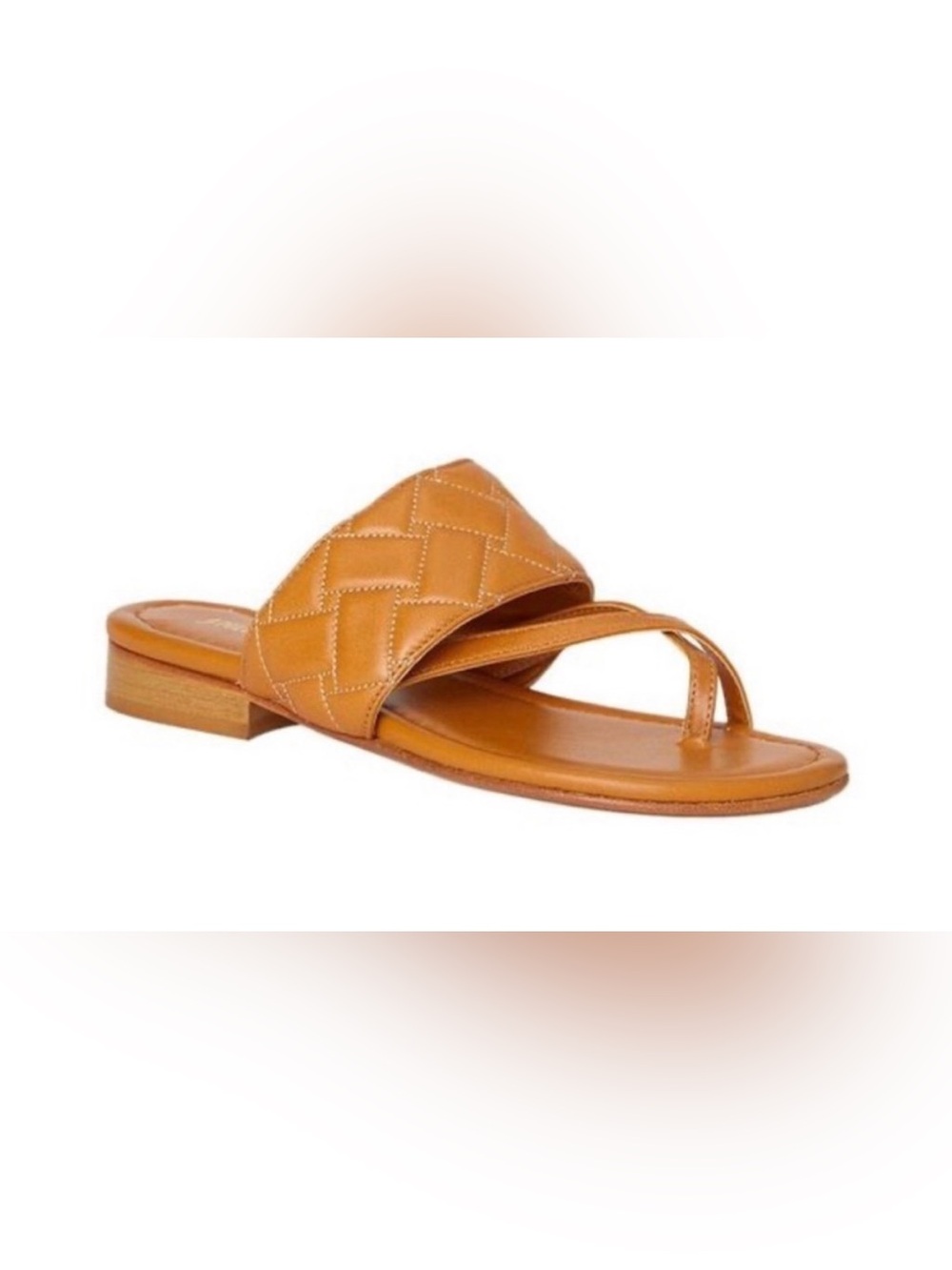 NWT/J.McLaughlin Ondra Flat Quilted Women’s Leather Slide SandalsSz7.5